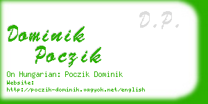 dominik poczik business card